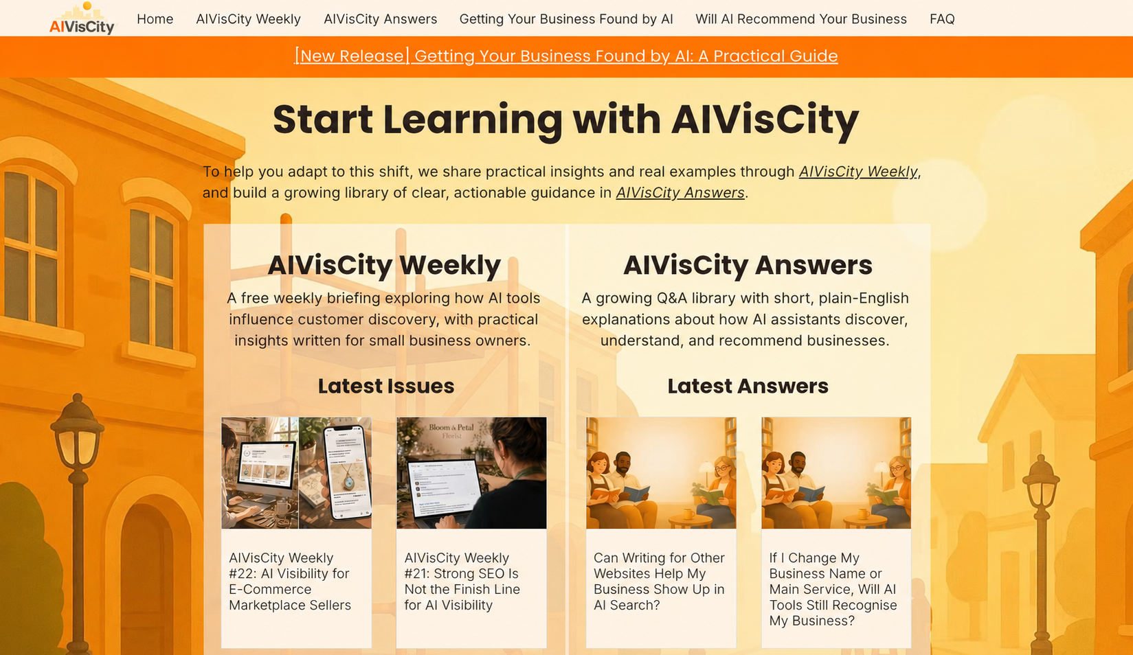 AIVisCity website homepage